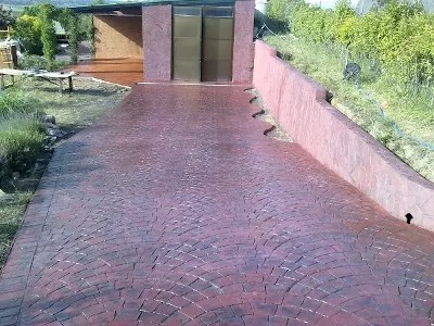 hormigon impreso, chalet madrid